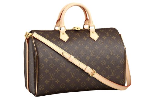 LOUIS VUITTON 스피디 코팅 캔버스 핸드백, 숄더 백, 크로스백, 여행 백 여성 브라운 L35*W18*H23cm