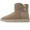 UGG 플리스 안감 웜 스노우 부츠 1016422 UGG 베일리 미니 베일리 버튼 II 부츠 카키